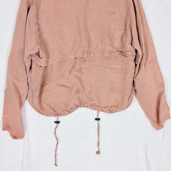 Rails Rowan Blush Pink Hidden Button Front Military Jacket Size Large - Picture 9 of 10
